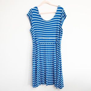 Blue Stripe Maternity Dress